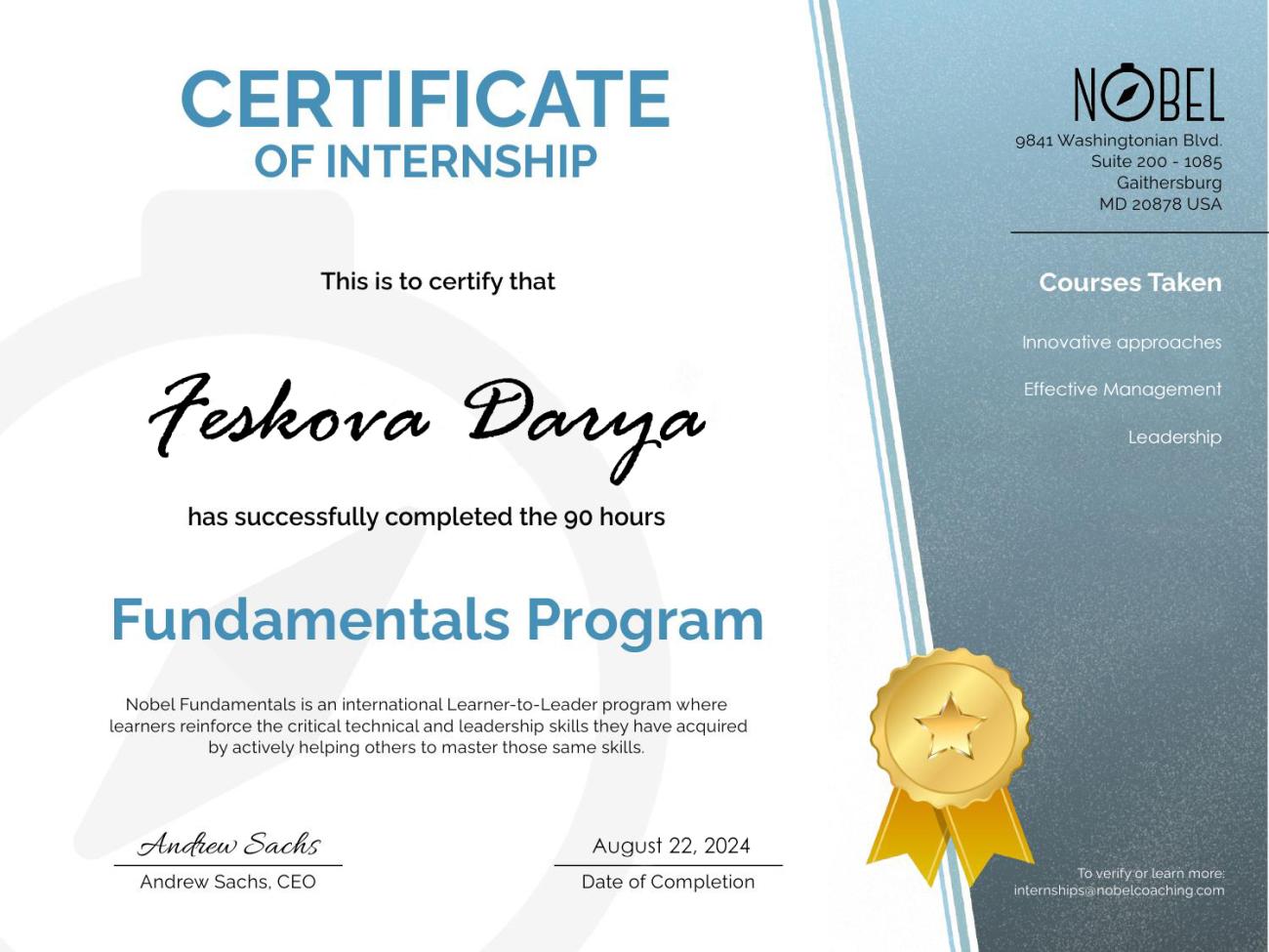 Completó un programa básico en los cursos: Liderazgo, Enfoques Innovadores y Gestión Efectiva por lo que obtuvo certificado del participante Completó un programa básico en los cursos: Liderazgo, Enfoques Innovadores y Gestión Efectiva por lo que obtuvo certificado del participante